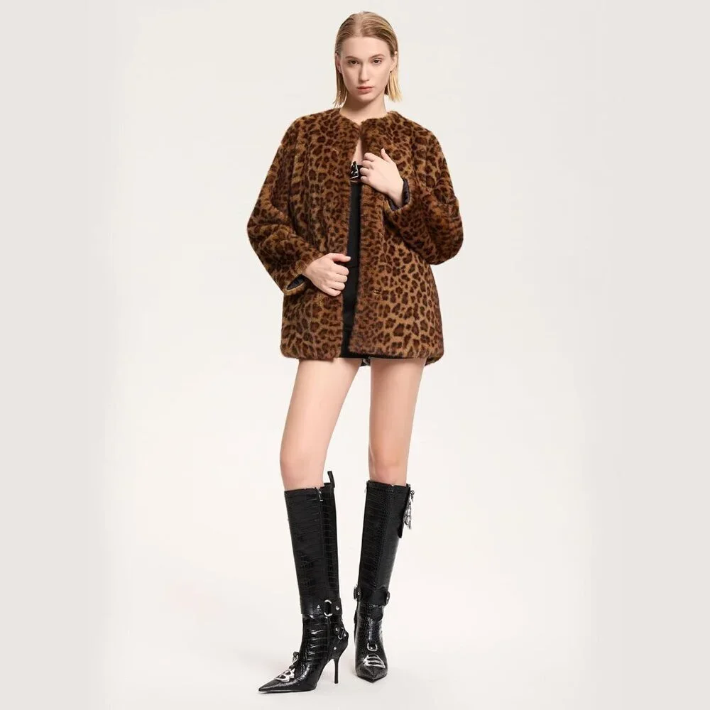 Women's Cool Black Pointed Toe Slim Calf Sexy Stiletto High Heel Long Tall Boots